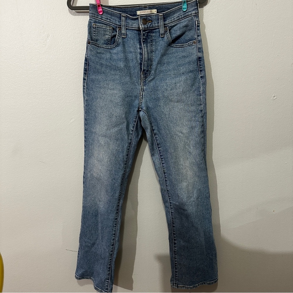 Levi’s (26Wx29L) High Waisted Crop Flare  Blue Women's Jeans - Picture 15 of 16